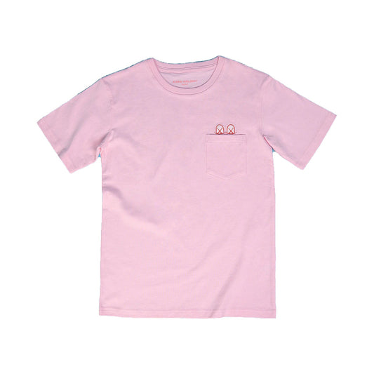 KAWS X JAPAN HOLIDAY POCKET LOGO PINK TEE -