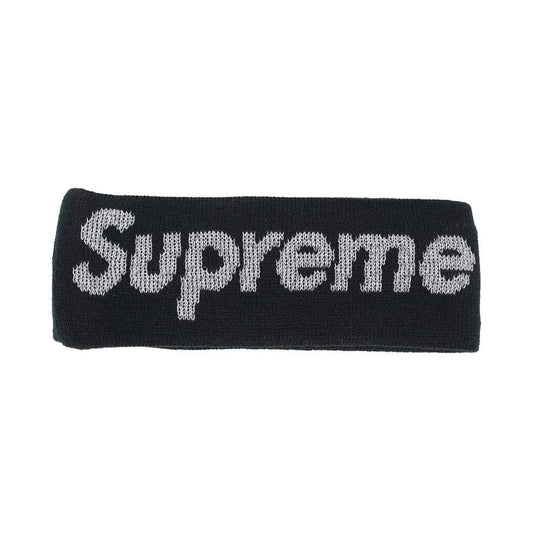 SUPREME FW18 NEW ERA BIG LOGO BLACK HEADBAND (NEW) -