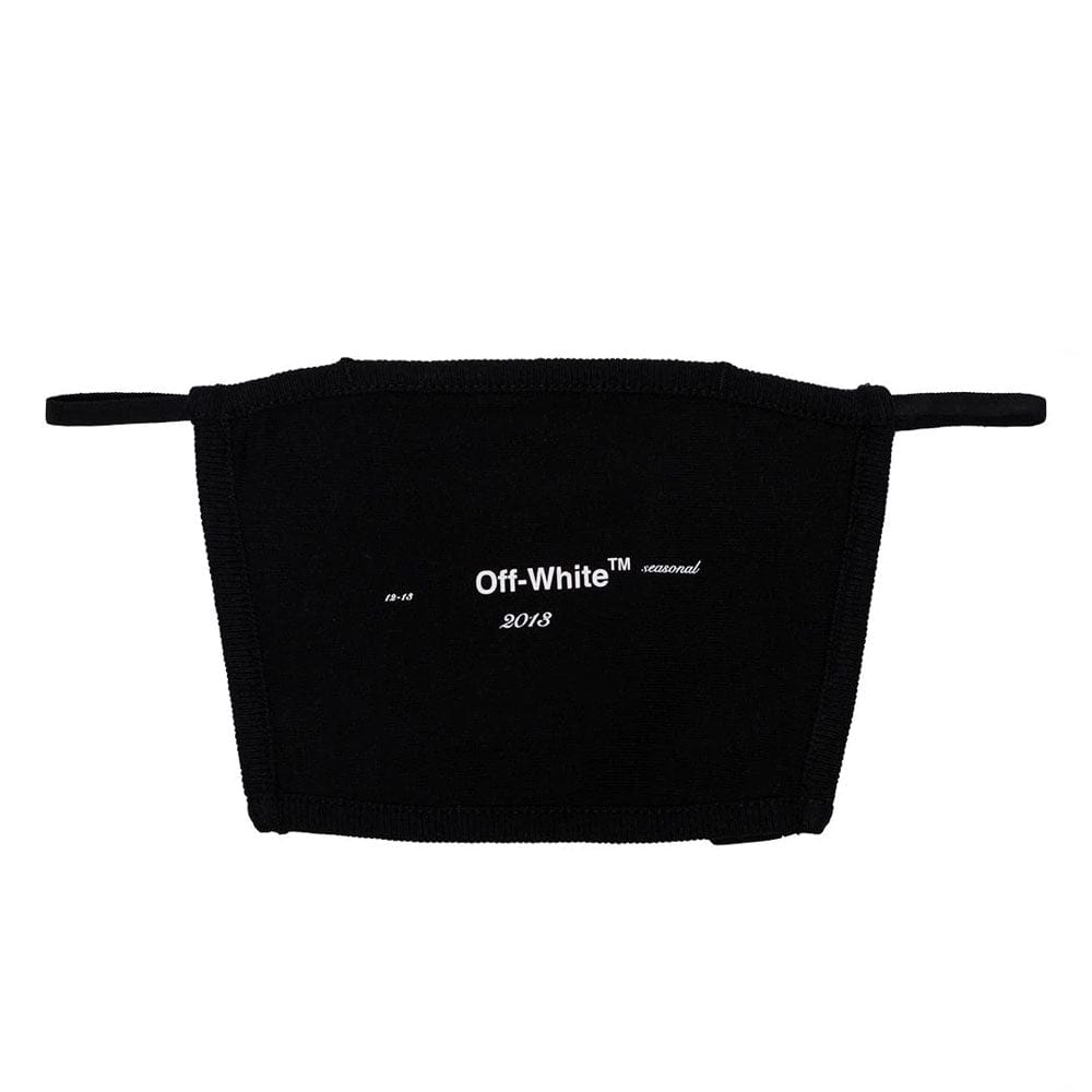 OFF WHITE SEASONAL LOGO OVER THE HEAD BLACK FACE MASK (NEW) - -