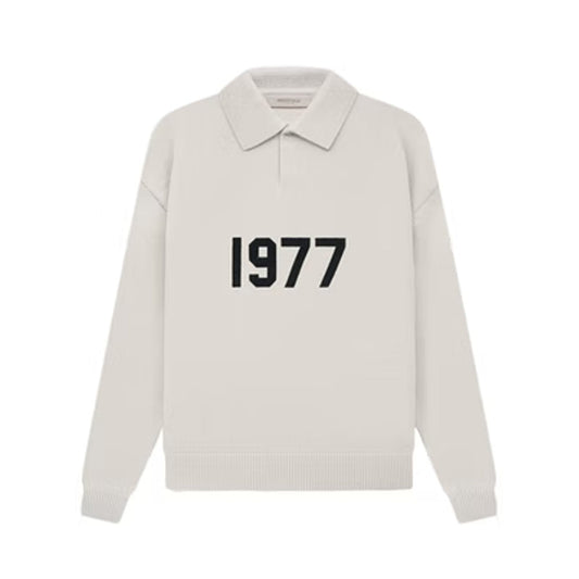 FOG ESSENTIALS SS22 1977 KNIT LONGSLEEVE POLO WHEAT (NEW)