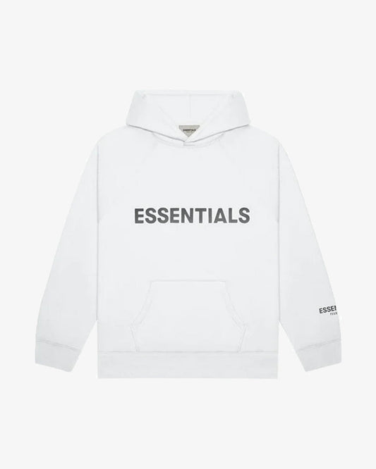 FOG ESSENTIALS SS20 SILICON APPLIQUE HOODIE WHITE