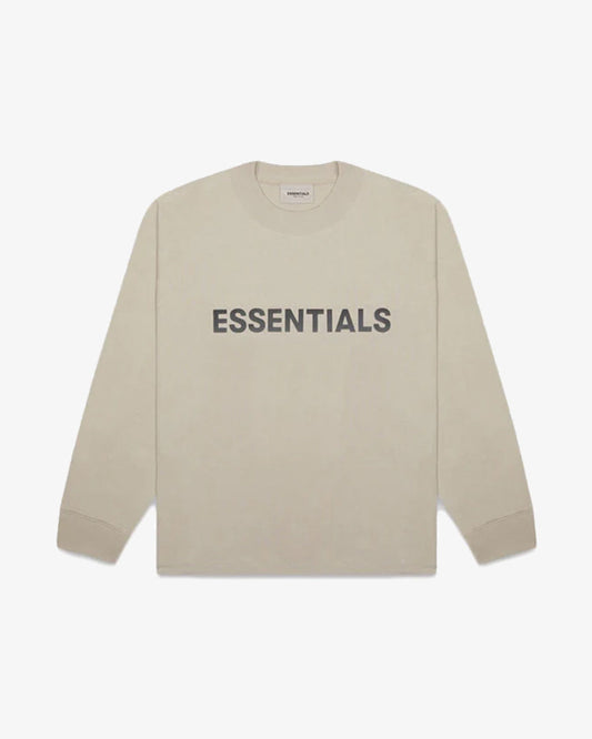 FOG ESSENTIALS SS20 SILCON APPLIQUE LOGO OLIVE LONGSLEEVE TEE