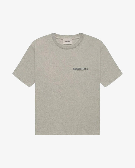 FOG ESSENTIALS FW21 CHEST REFLECTIVE LOGO HEATHER OATMEAL TEE