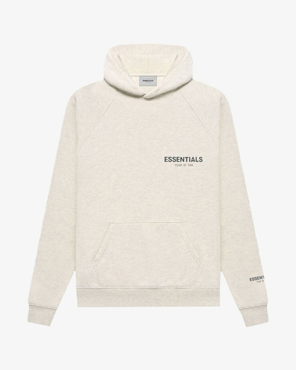 FOG ESSENTIALS FW21 CHEST REFLECTIVE LOGO OATMEAL HOODIE