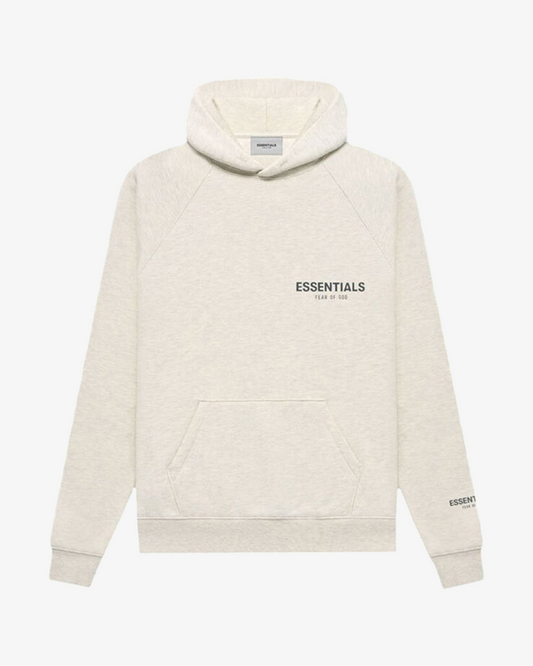 FOG ESSENTIALS FW21 CHEST REFLECTIVE LOGO OATMEAL HOODIE