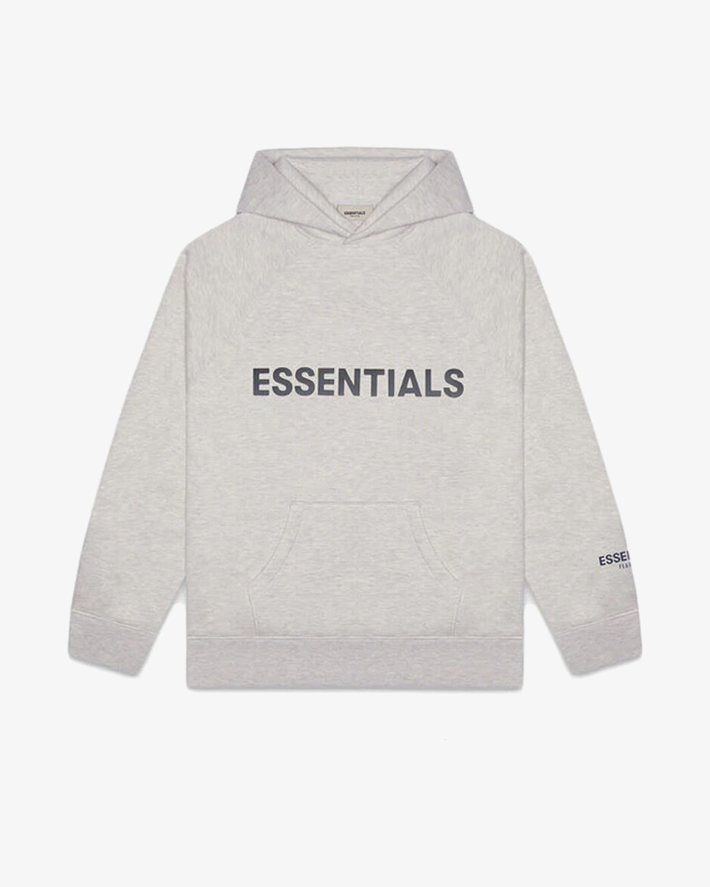 FOG ESSENTIALS SS20 SILICON APPLIQUE LOGO HEATHER OATMEAL HOODIE