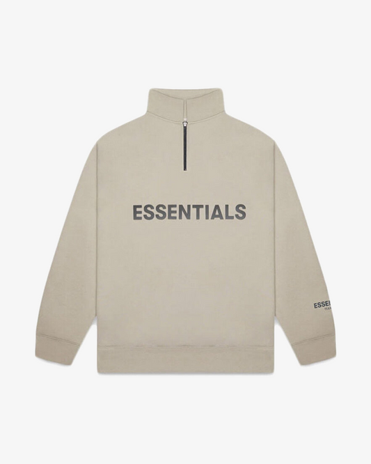 FOG ESSENTIALS SS20 SILCON APPLIQUE LOGO OLIVE HALF ZIP