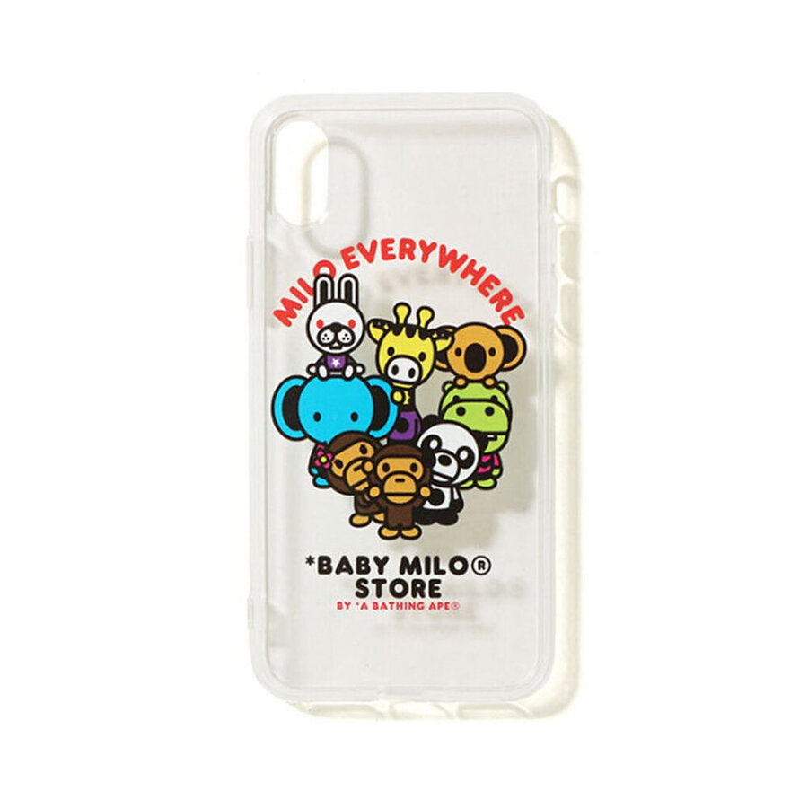 BAPE SIDE BABY MILO PVC CLEAR IPHONE X CASE -