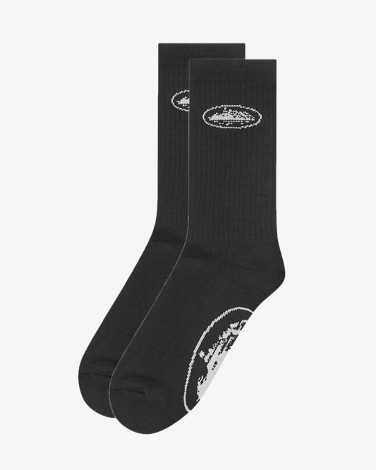 CORTEIZ ALCATRAZ SOCKS BLACK PACK OF 2