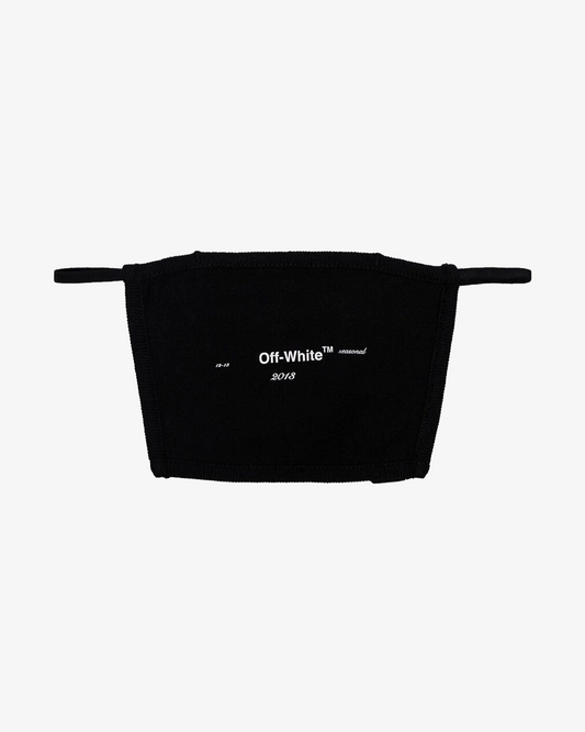 OFF WHITE SEASONAL LOGO OVER THE HEAD BLACK FACE MASK -