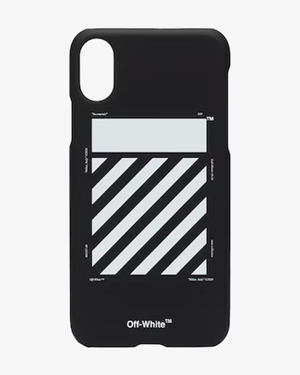 OFF WHITE DIAGONAL STRAP IPHONE X CASE BLACK