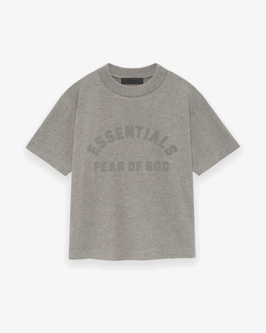 FOG ESSENTIALS SS24 HEATHER GREY KIDS TEE