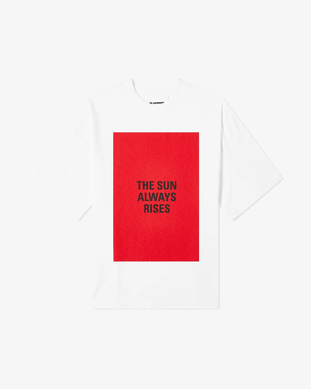 JIL SANDER THE SUN ALWAYS RISES RED TEE