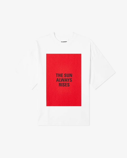 JIL SANDER THE SUN ALWAYS RISES RED TEE