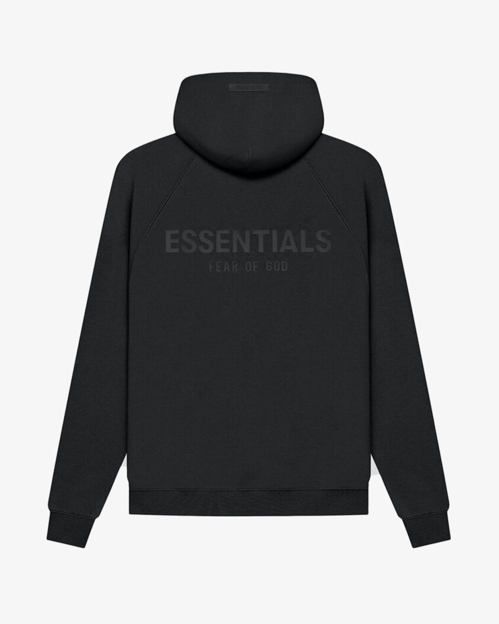 FOG ESSENTIALS SS21 SILICON APPLIQUE LOGO BLACK HOODIE (NEW)