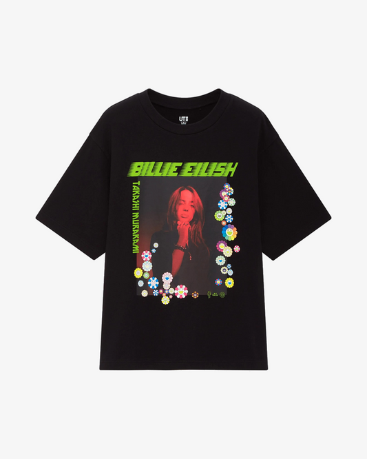 UNIQLO X BILLIE EILISH X TAKASHI MURAKAMI POTRAIT BLACK TEE