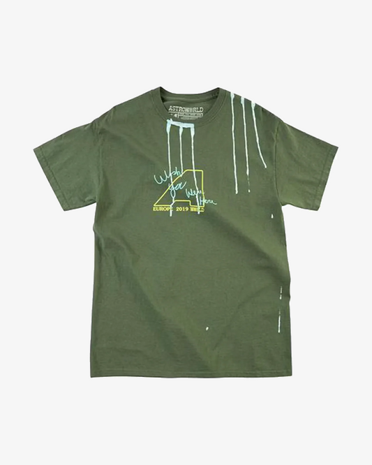 TRAVIS SCOTT CACTUS JACK UK TOUR WASHED GREEN TEE