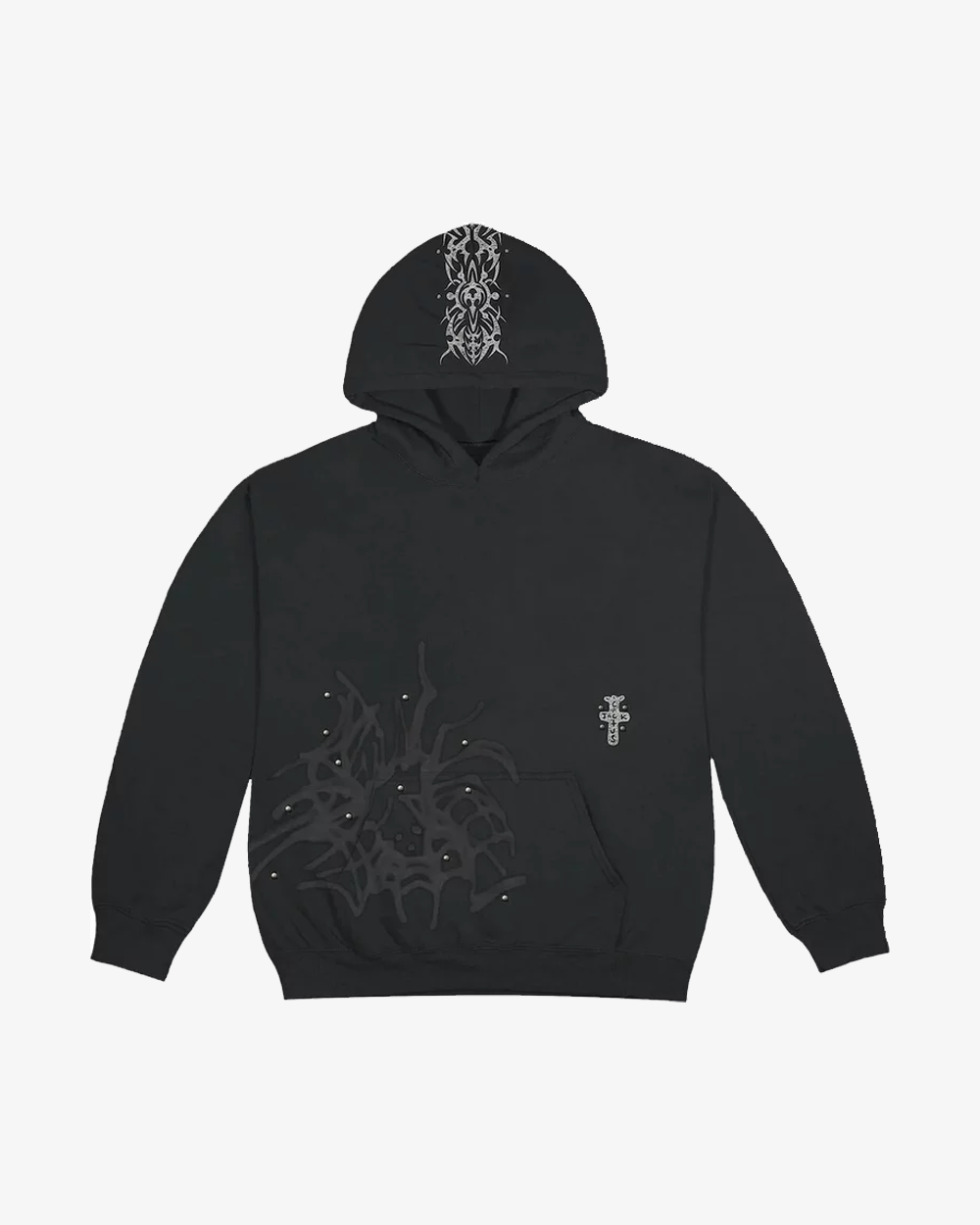 TRAVIS SCOTT CACTUS JACK STUDDED HOODIE BLACK