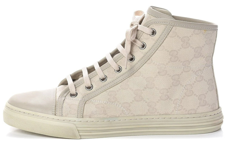 (WMNS) Gucci GG High 'Logo Print - White' 426186-FV590-9073