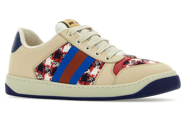 (WMNS) Gucci Screener Low-Top Sneakers 'Beige Navy Red' 577684-FACBJ-9075