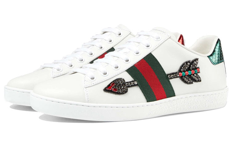 (WMNS) Gucci Ace Embroidered 'Arrow' 454551-02JP0-9064