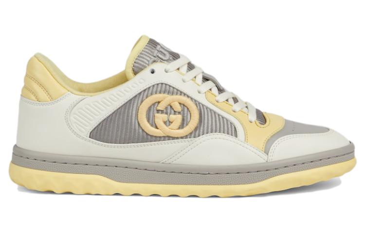 (WMNS) Gucci Mac80 Embroidered Sneakers 'White Grey Yellow' 747954-AACNW-9148