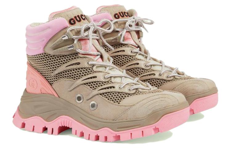 (WMNS) Gucci Lace-Up Ankle Boot 'Beige Pink' 700256-2KD20-9597