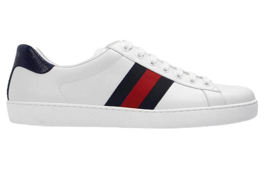 Gucci Ace Leather 'White Blue' 386750-02JR0-9072