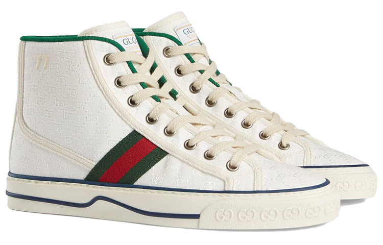 (WMNS) Gucci Tennis 1977 High 'White Mini GG' 627838-99WM0-9074