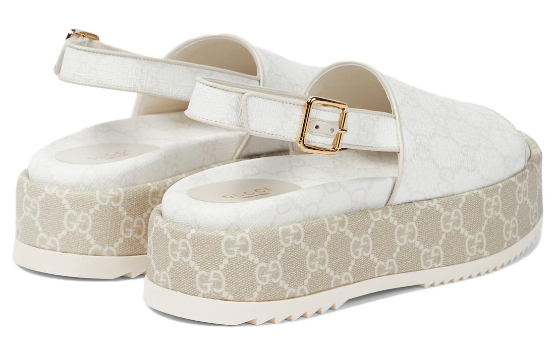 (WMNS) Gucci Platform GG Sandal 'White Beige' 701153-96G60-9061