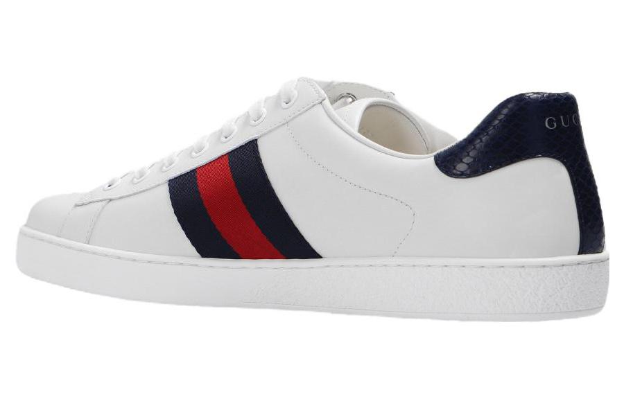 Gucci Ace Leather 'White Blue' 386750-02JR0-9072