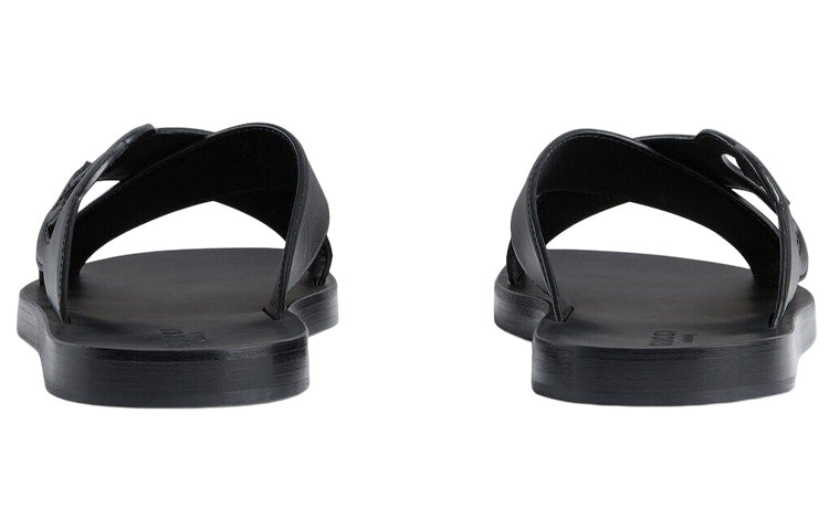 Gucci Interlocking G Slide Sandals 'Black' 738471-US000-1000