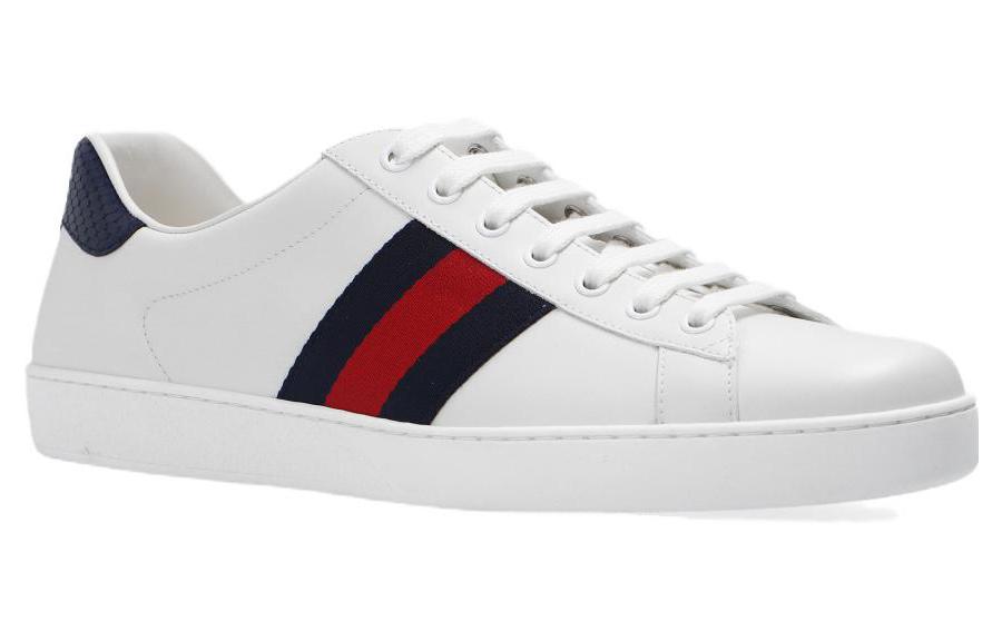 Gucci Ace Leather 'White Blue' 386750-02JR0-9072