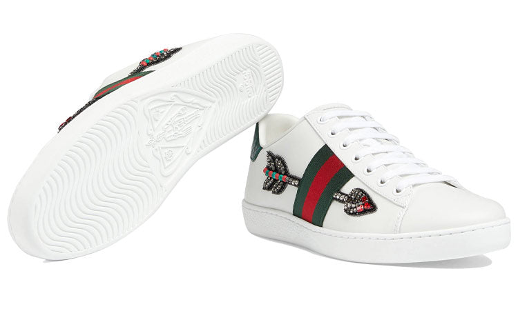 (WMNS) Gucci Ace Embroidered 'Arrow' 454551-02JP0-9064