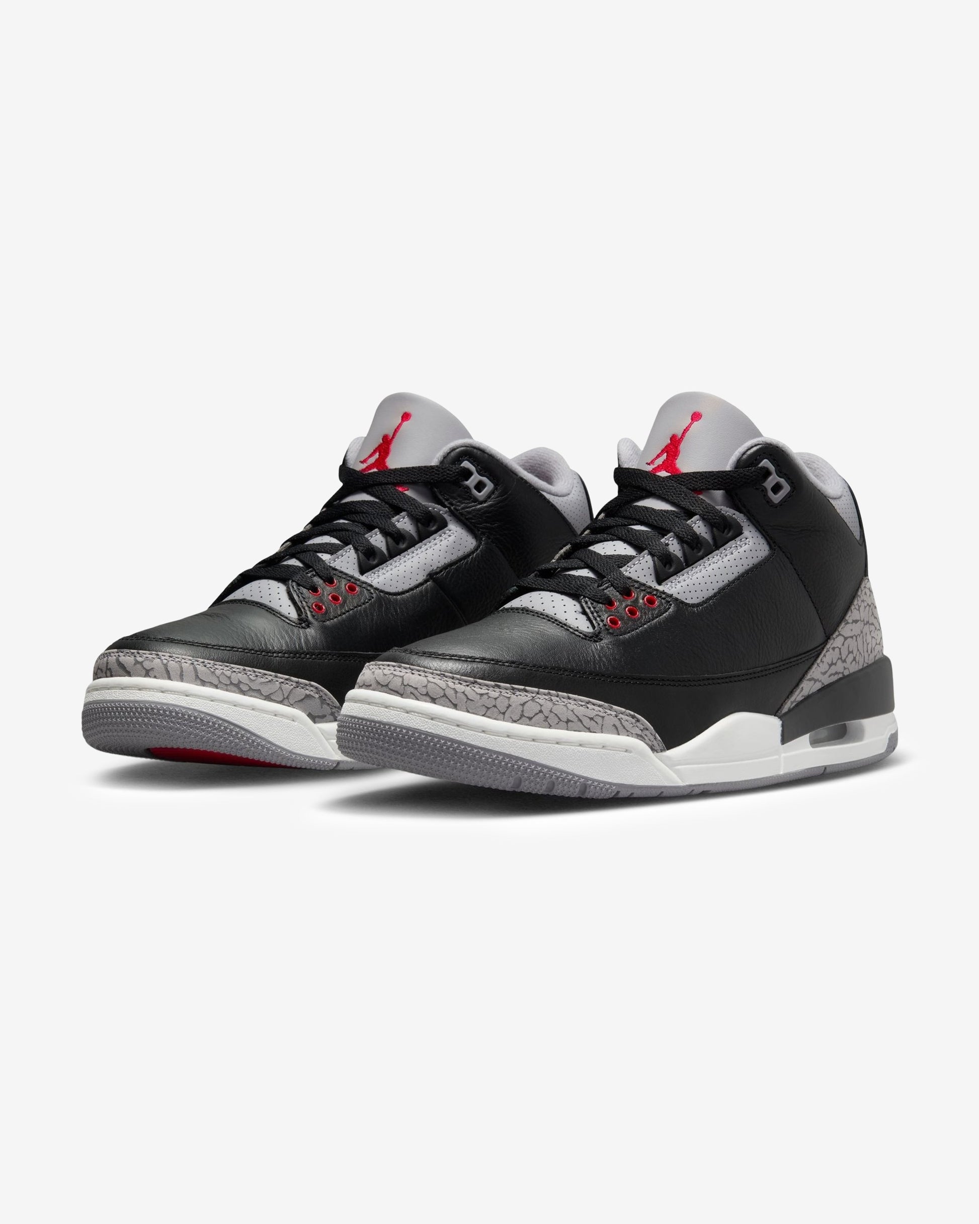 JORDAN AJ 3 RETRO - BLACK/ FIRERED/ CEMENTGREY