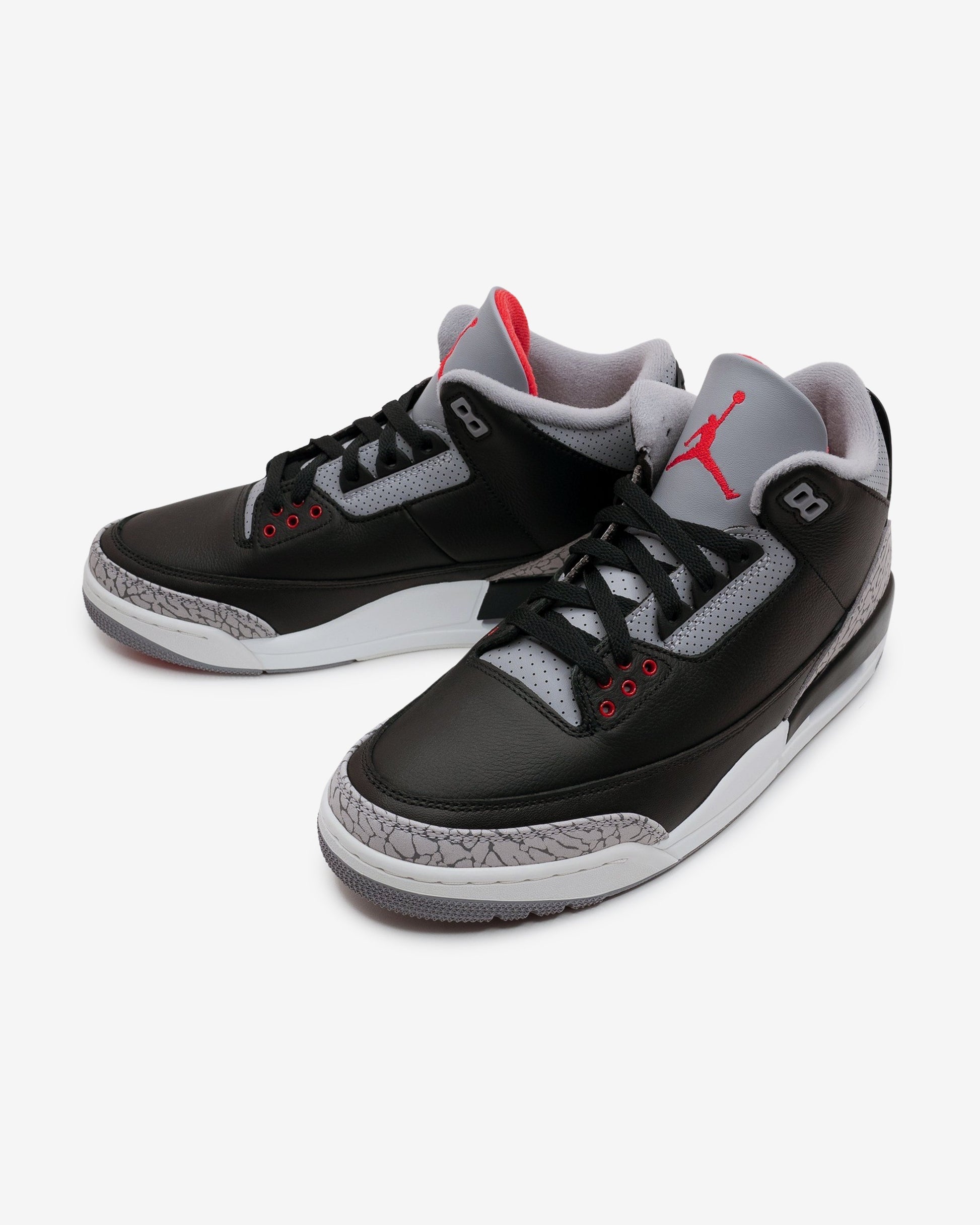 JORDAN AJ 3 RETRO - BLACK/ FIRERED/ CEMENTGREY