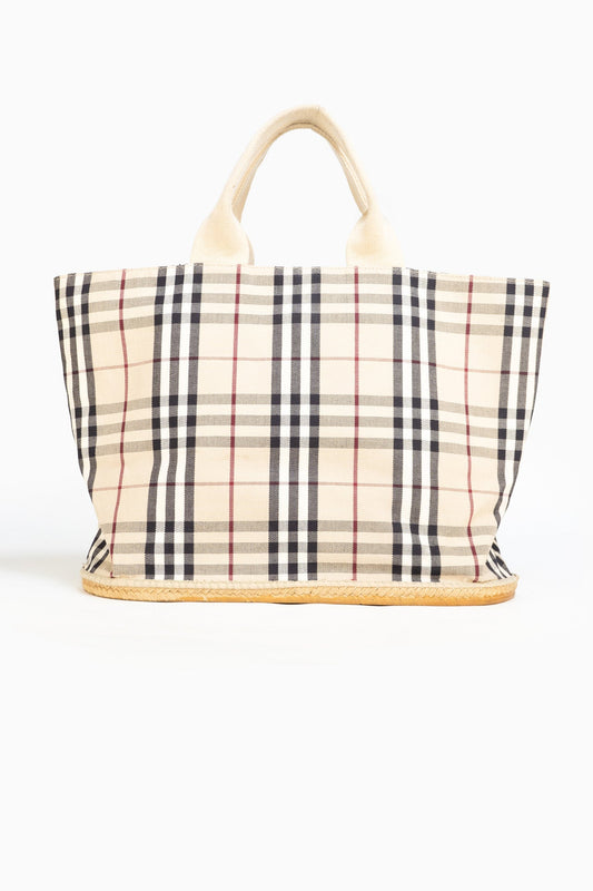 Burberry Monogram Cloth Tote Bag