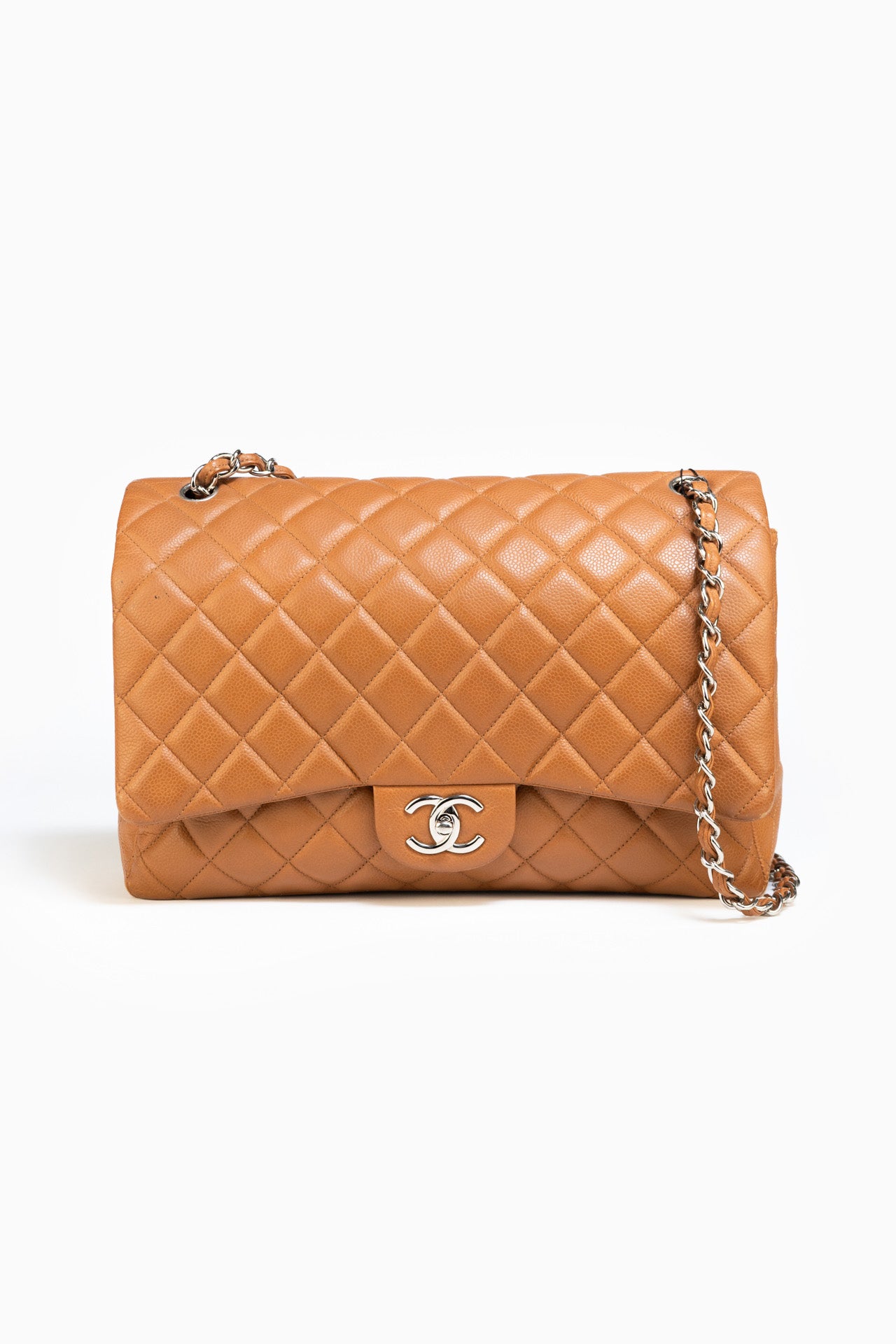 Chanel Jumbo Double Flap Shoulder Bag In Camel