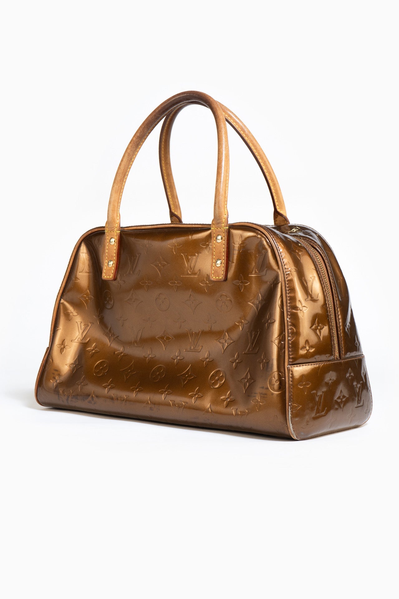 Louis Vuitton Monogram Vernis Tompkins Square Bag In Brown