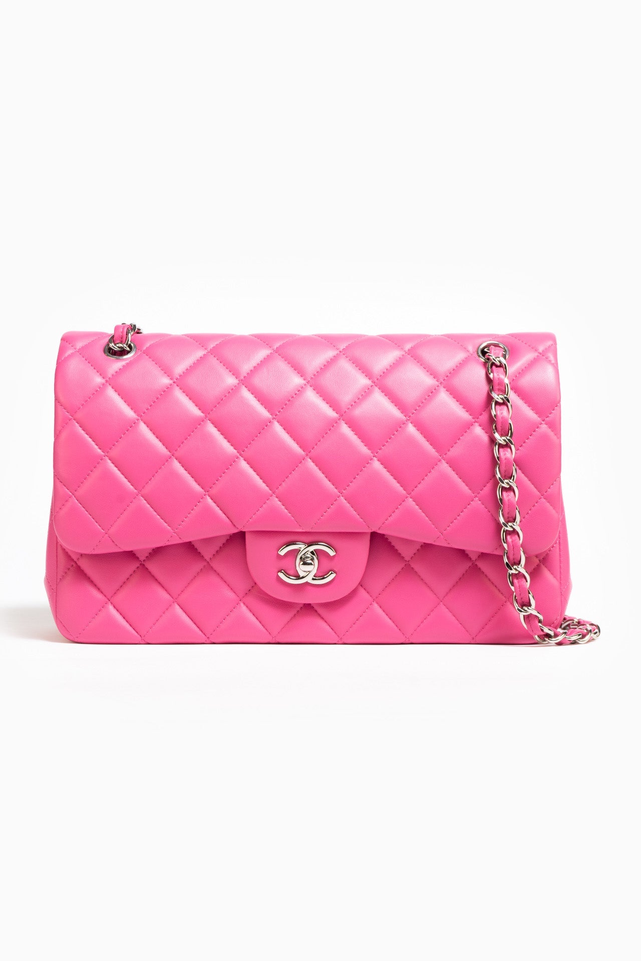 Chanel Jumbo Classic Double Flap Shoulder Bag In Pink