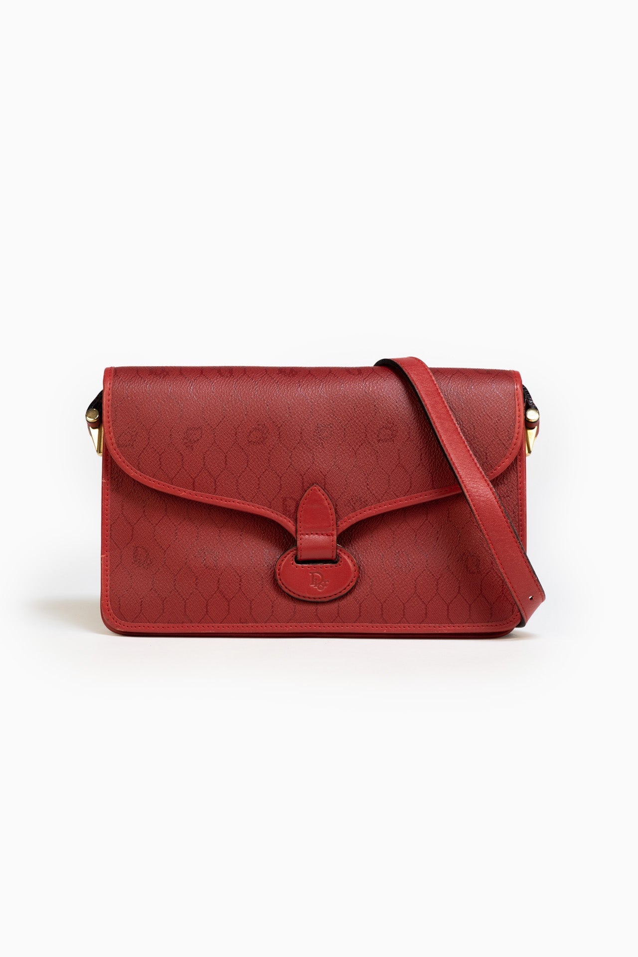 Dior Vintage Monogram Bag In Red