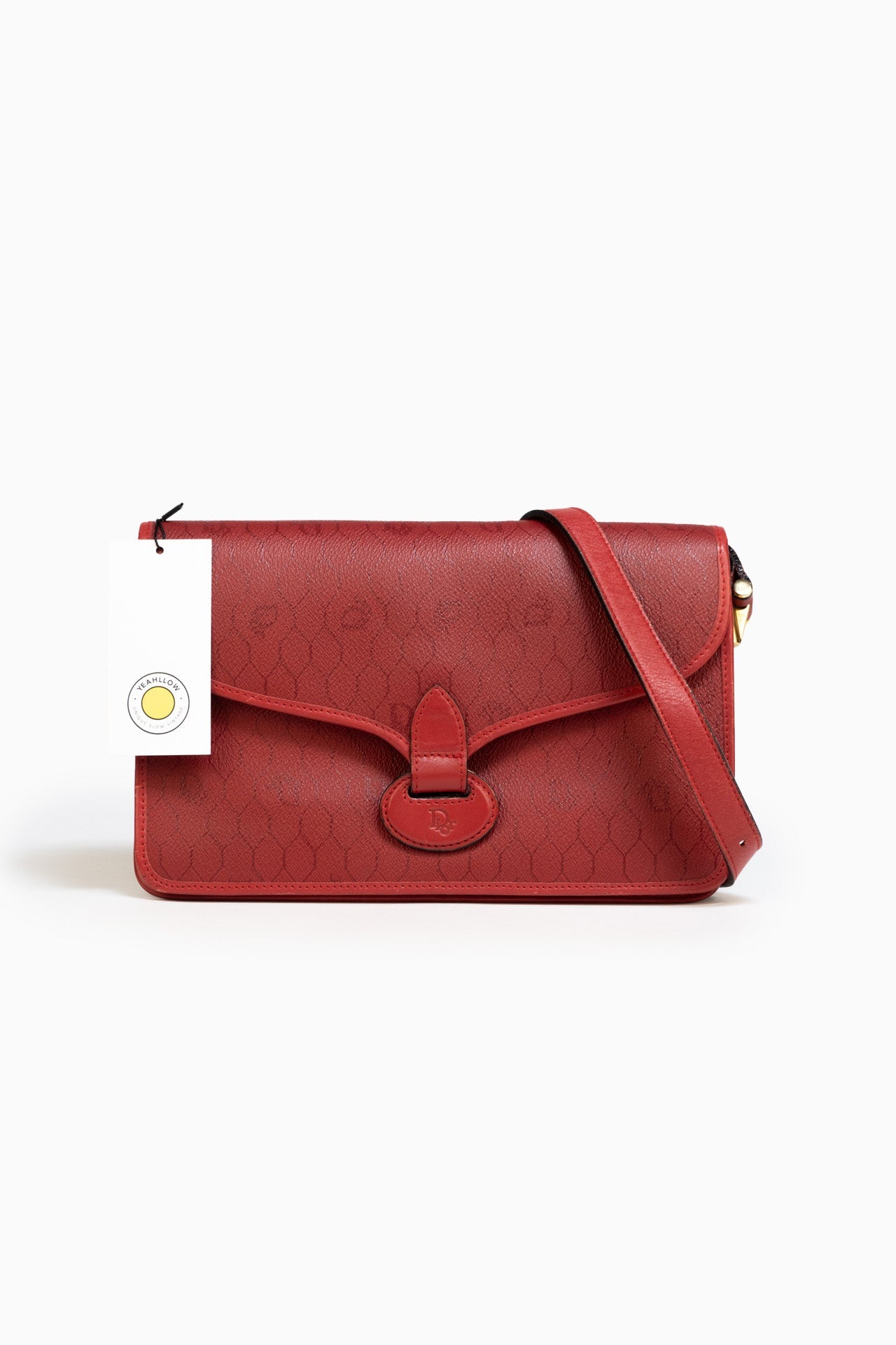 Dior Vintage Monogram Bag In Red