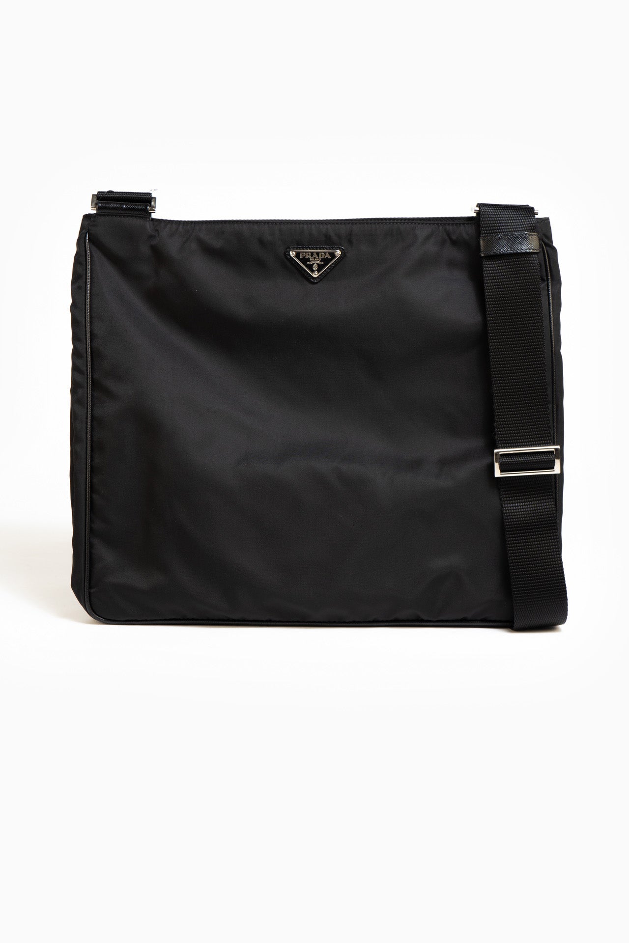 Prada Nylon Crossbody Bag In Black