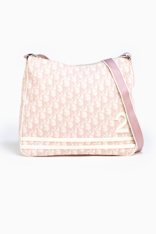 Dior Vintage Crossbody Bag Monogram In Pink