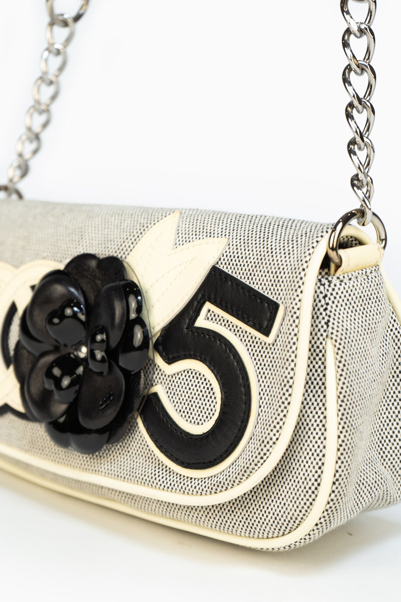 Chanel Camellia No. 5 Canvas Flap Bag