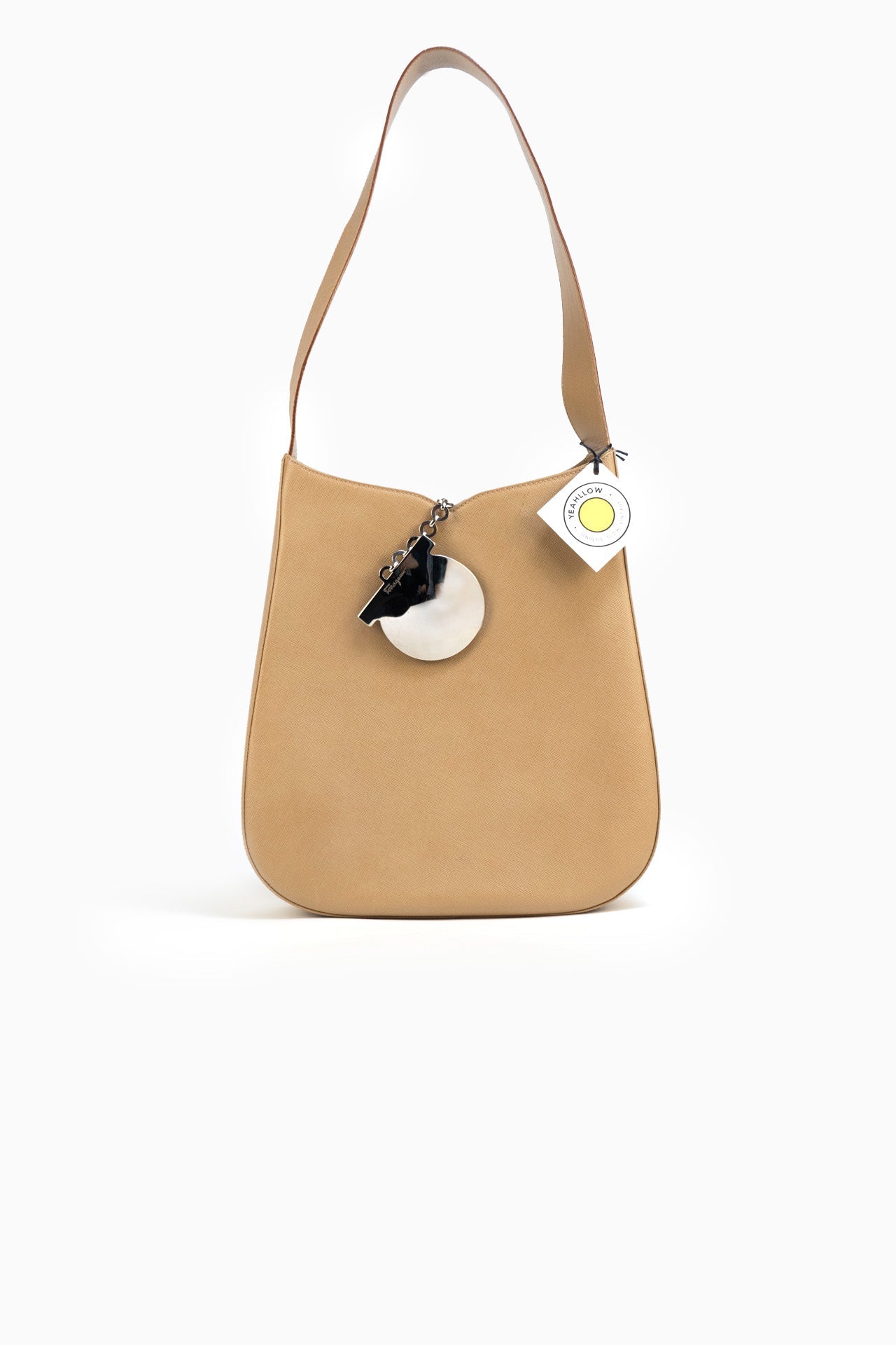 Salvatore Ferragamo Leather Bag In Beige