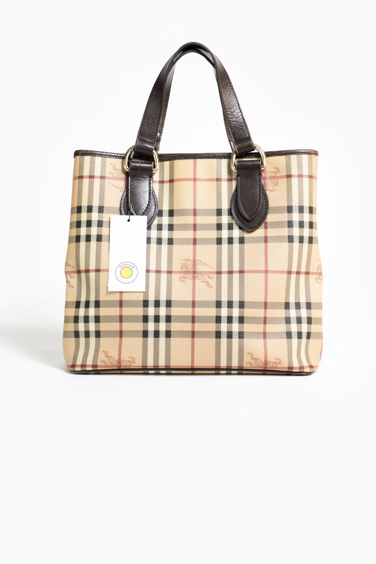 Burberry Haymarket Check Tote Handbag