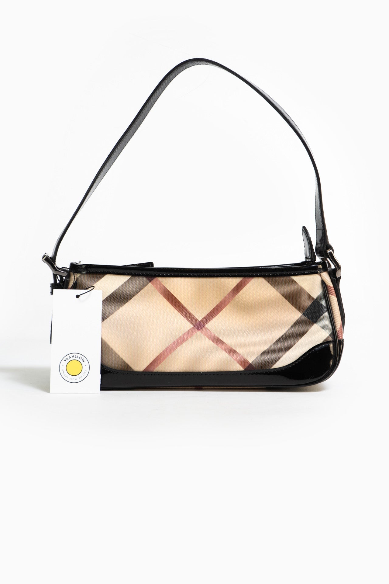 Burberry Nova Check Baguette Shoulder Bag