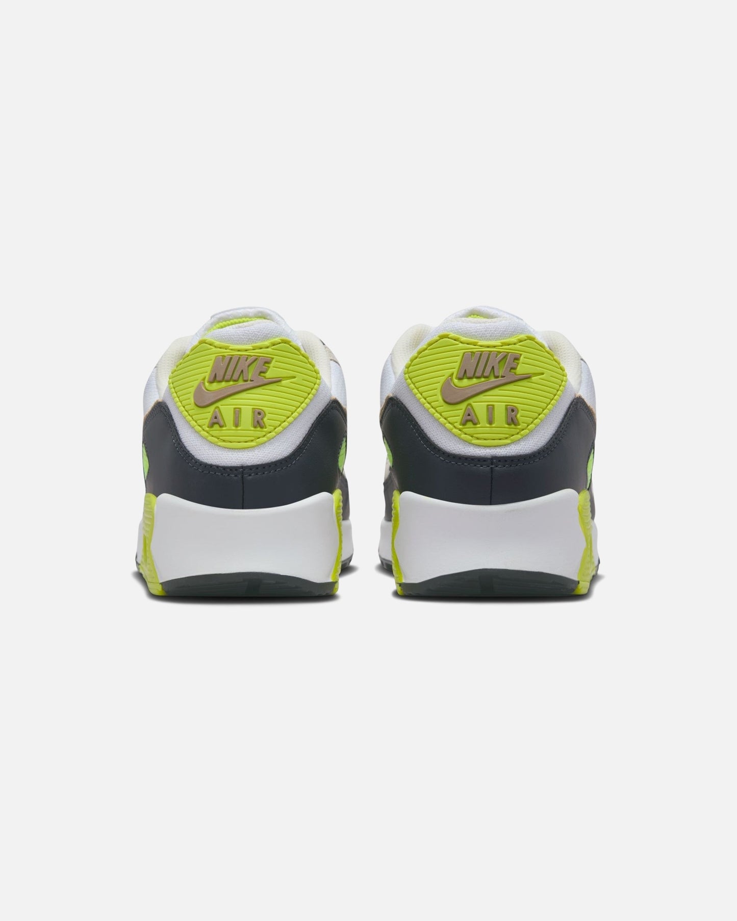 NIKE AIR MAX 90 - WHITE/ KHAKI/ CYBER/ DKSMOKEGREY