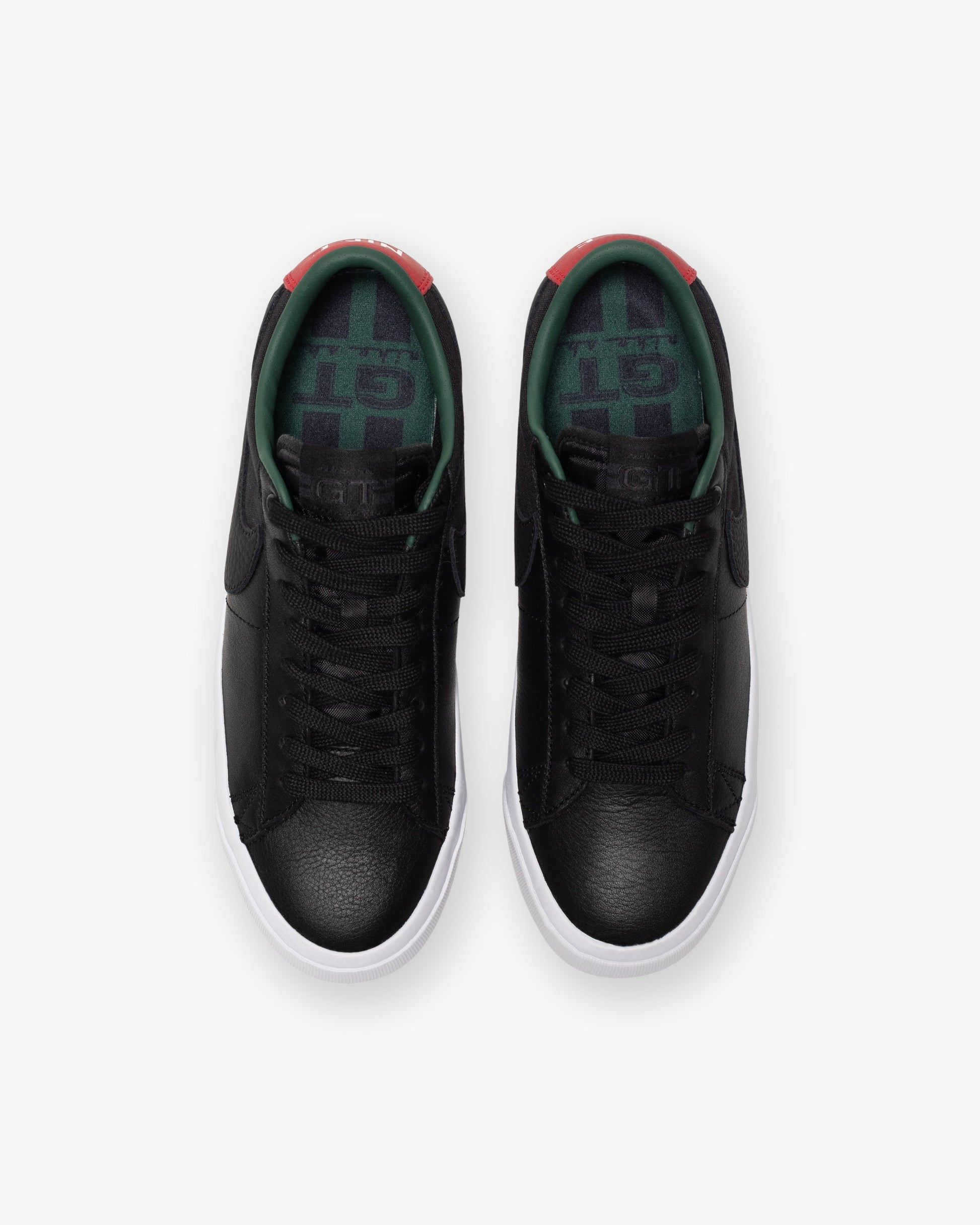 NIKE SB ZOOM BLAZER LOW GT PREMIUM - BLACK/ VARSITYRED/ FIR